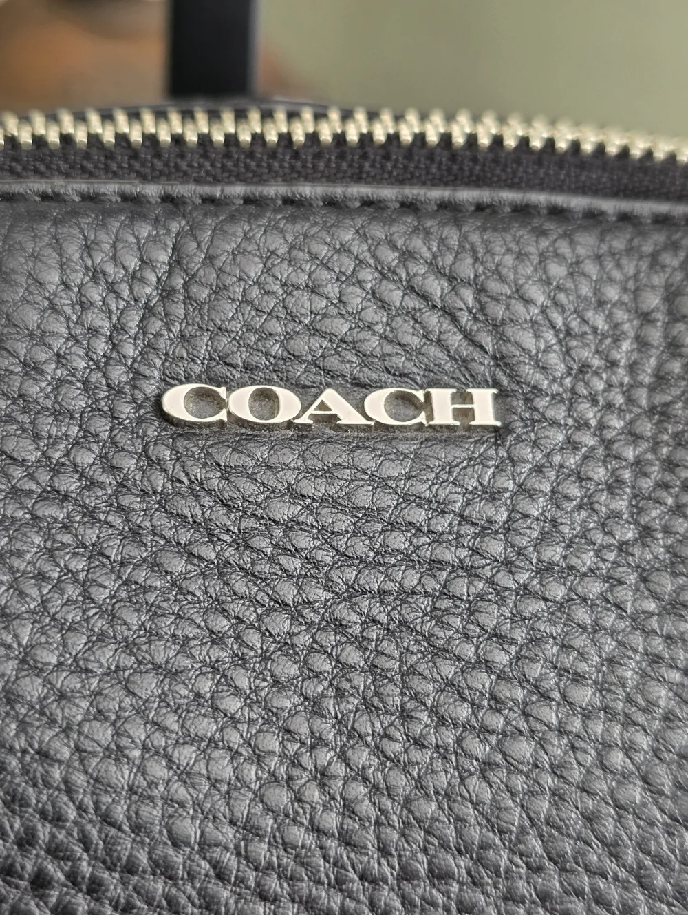 Coach Kelsey 28095 Black Pebbled Leather Satchel Crossbody Shoulder Bag